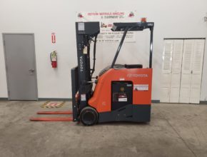 New Toyota Stand-up Electric Rider Forklift - Left Side