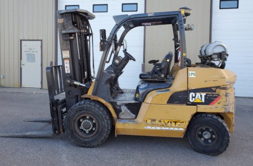 Used Cat P1000 Pneumatic Forklift - Left Side
