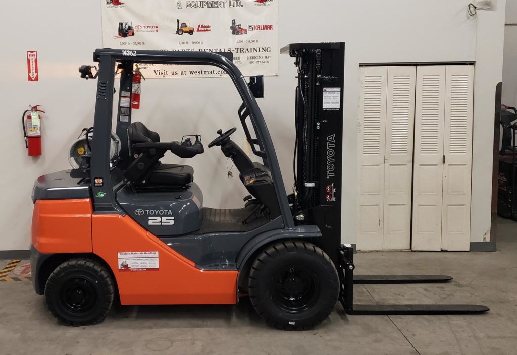 New Toyota Pneumatic 8FGU25 Forklift - Right Side