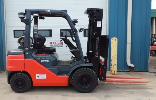 New Toyota 8FGU25 Pneumatic Forklift- Right Side