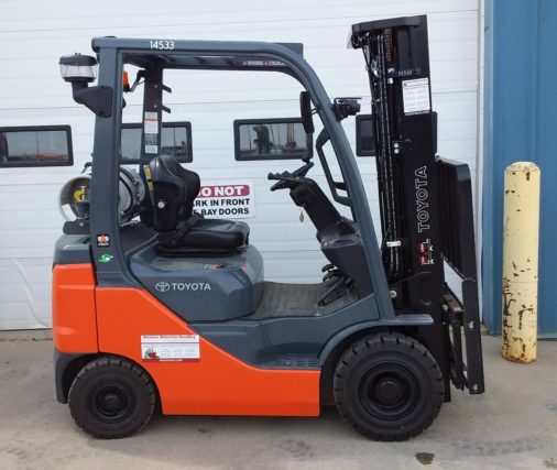 New Toyota 8FGU18 Pneumatic Forklift - Right Side