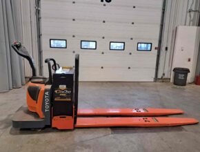 Used Toyota Electric Ride-On Pallet Jack for sale Toyota 8HBE40 WestMat Western Materials Handling Alberta