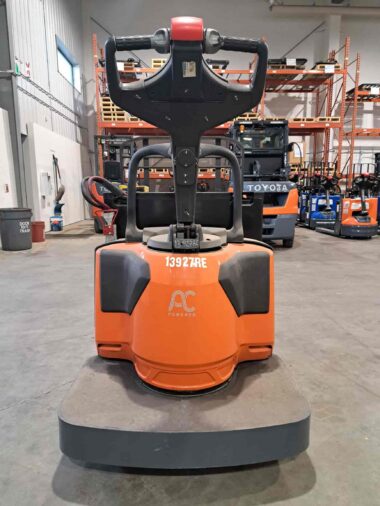 Used Toyota Electric Ride-On Pallet Jack for sale Toyota 8HBE40 WestMat Western Materials Handling Alberta