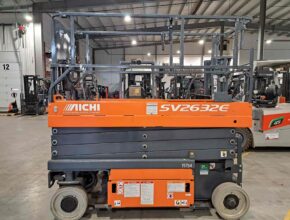 USED 2023 AICHI SCISSOR LIFT SV2632E For Sale WestMat Alberta Western Materials Handling Equipment