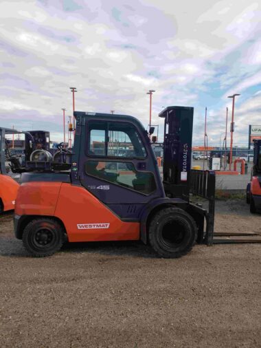 Used Toyota 8FG45U Counterbalance Forklift for Sale WestMat Grand Prairie Alberta Western Materials Handling