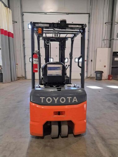 Used 2022 Toyota 8FBE20U Electric 3-Wheel Forklift available through WestMat Western Materials Handling in Alberta, which is a Toyota Forklift Dealer