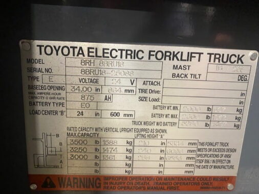 Used Toyota Electric Reach Truck Available for Sale in Alberta, Canada