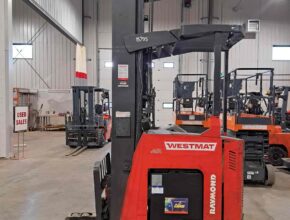 Used Raymond 750-R45TT Electric Reach Truck For Sale 2016 Alberta Edmonton Western Materials Handling WestMat