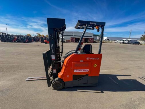 Used 2020 Toyota Stand Up Electric Reach Truck for Sale Calgary Alberta WestMat Western Materials Handling