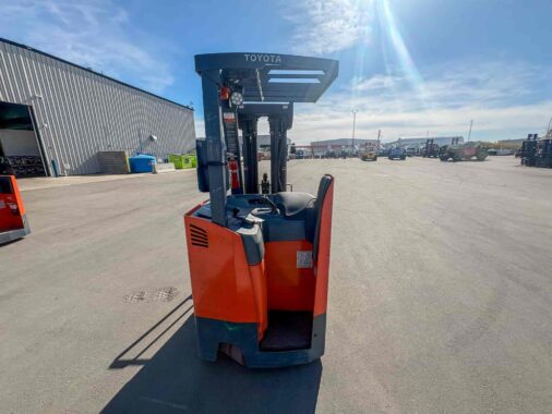 Used 2022 Toyota Stand Up Electric Reach Truck for Sale Calgary Alberta WestMat Western Materials Handling