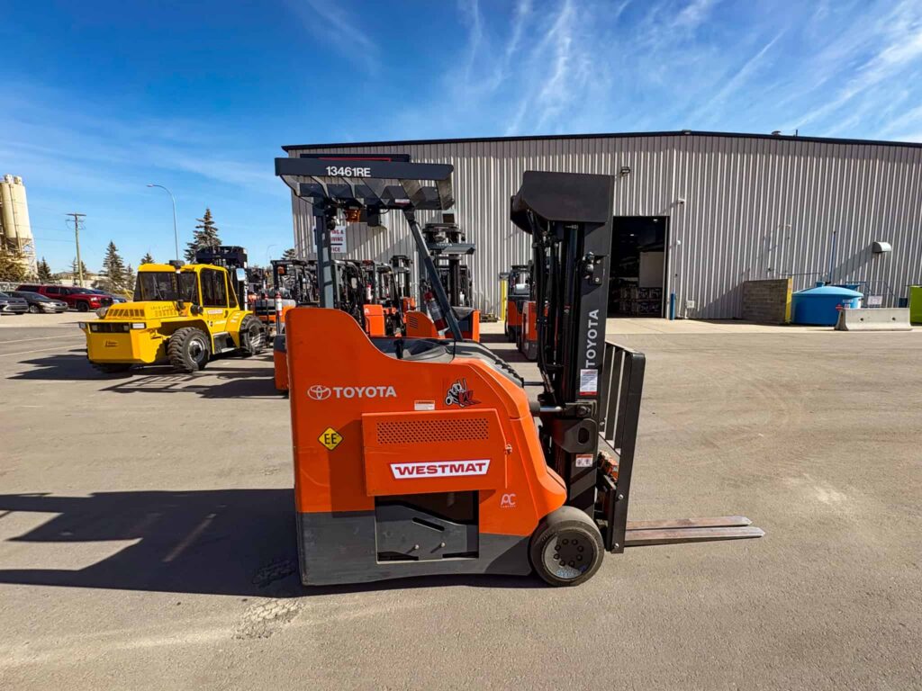 Used 2020 Toyota Stand Up Electric Reach Truck for Sale Calgary Alberta WestMat Western Materials Handling