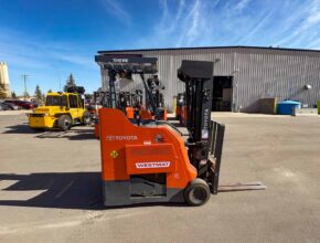 Used 2020 Toyota Stand Up Electric Reach Truck for Sale Calgary Alberta WestMat Western Materials Handling